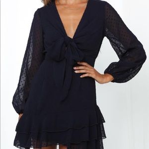 Hello Molly One Way Down This Road Dress Navy